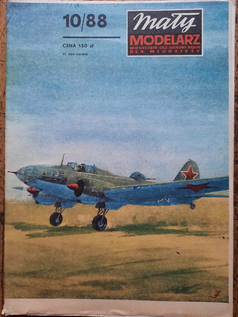 MAŁY MODELARZ IŁ 4 RADZIECKI SAMOLOT BOMBOWY 10/88