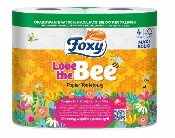 FOXY PAPIER LOVE THE BEE 4ROLKI