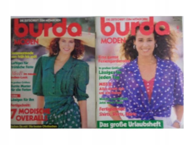 Burda nr 6,7 + wykroje z 1989 roku