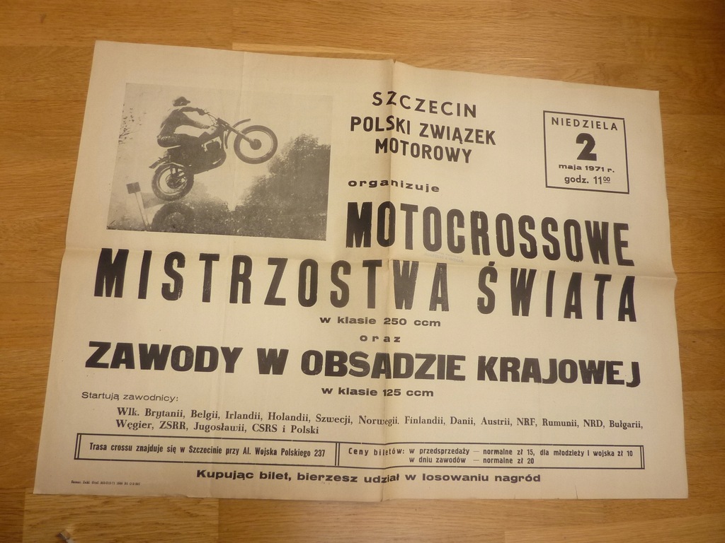 1971 MOTOCROSS MISTRZOSTWA ŚWIATA SZCZECIN
