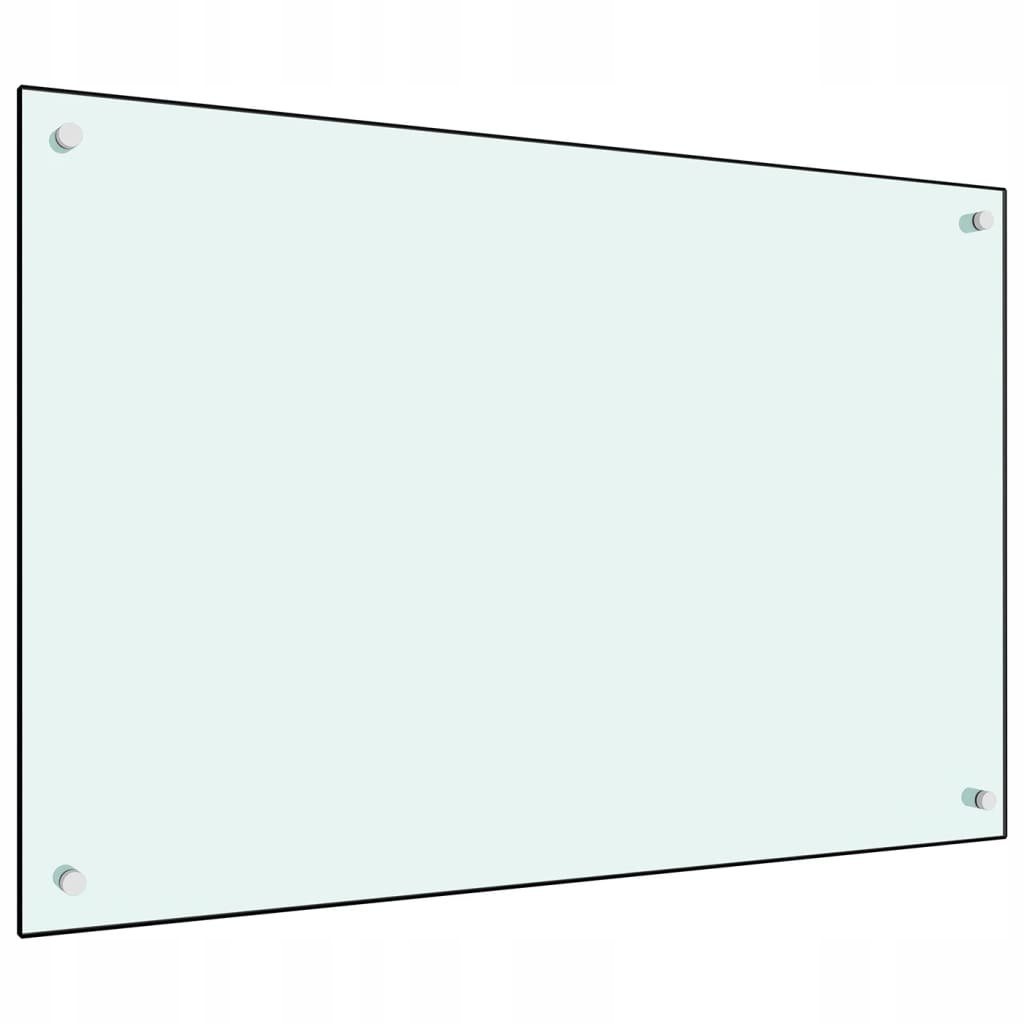 VidaXL Panel ochronny do kuchni, biały, 90x60 cm, szkło hartowane
