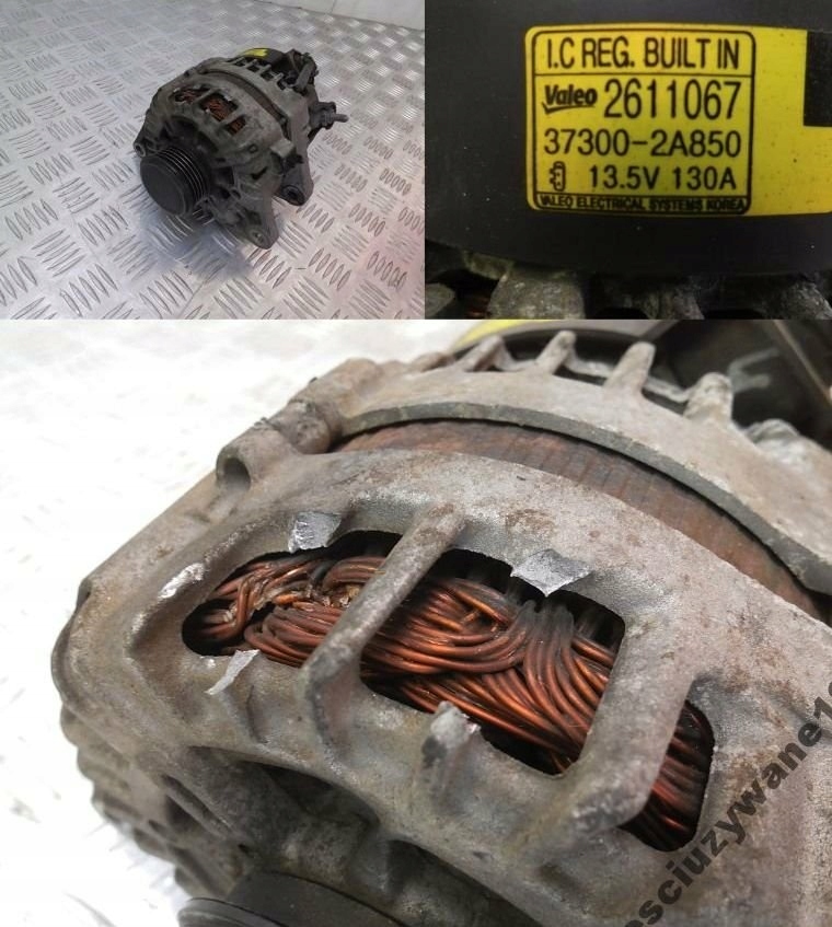 KIA SPORTAGE III 2012 ALTERNATOR 373002A850 6272762155 oficjalne