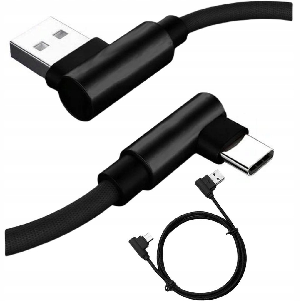 KABEL TYPC USBC SZYBKIE ŁADOWANIE 90° KĄTOWY 2m 12428179786
