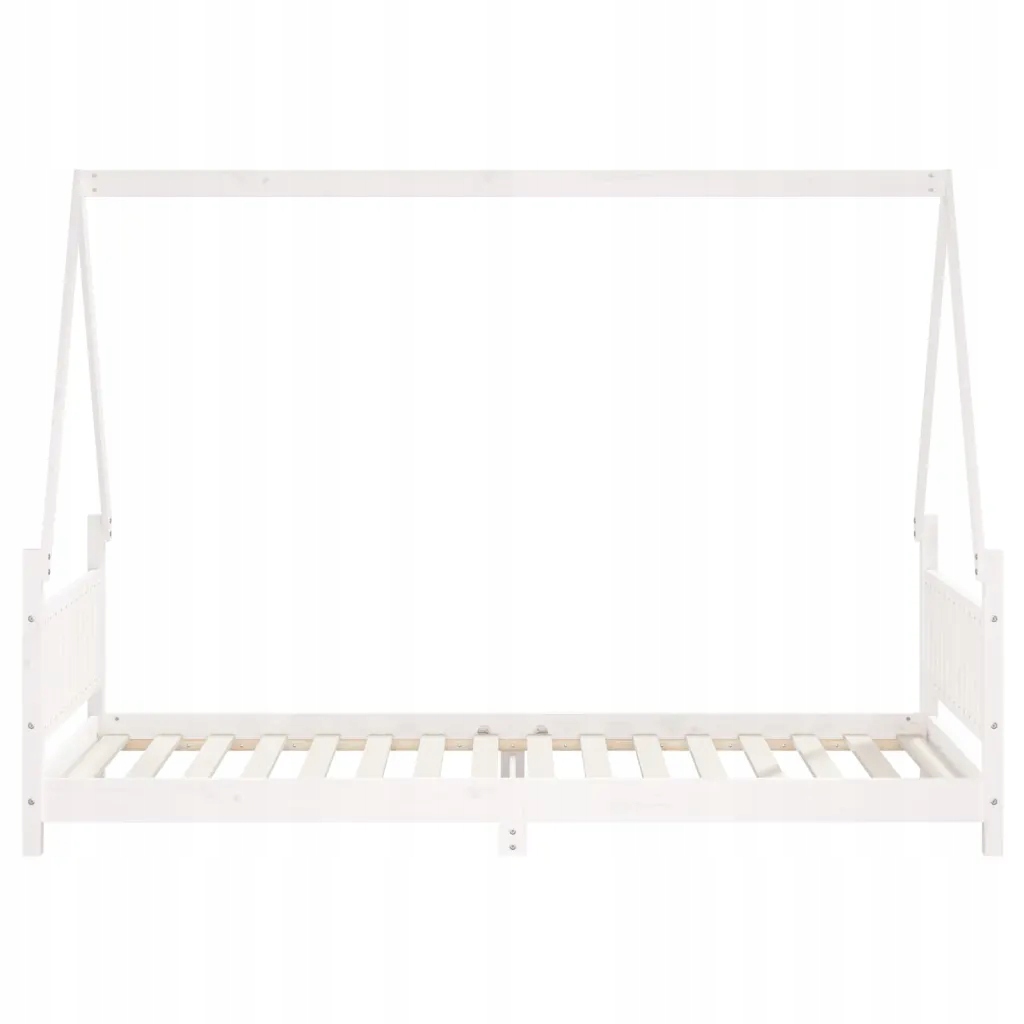 vidaXL Rama łóżka dla dzieci, biała, 90x200 cm, drewno sosnowe