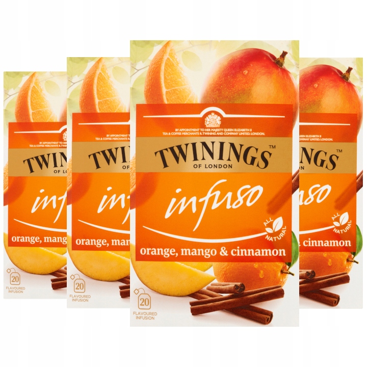 Twinings Infuso Herbata pomarańcza mango 4x20 szt