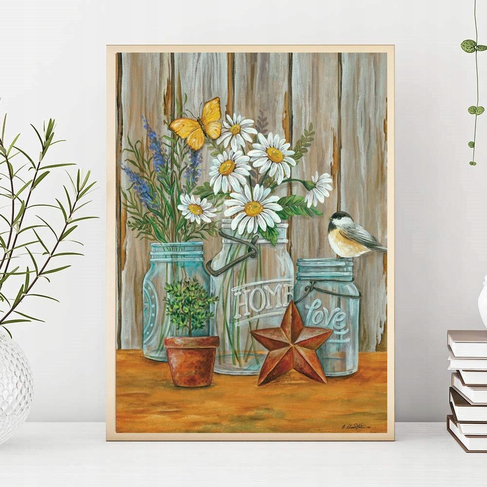 Haft Diamentowy/ Obraz 5D/ Mozaika Diamentowa/ Diamond Painting - wazon