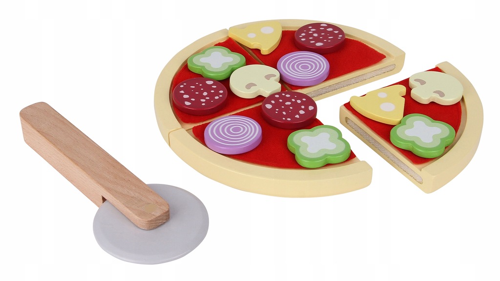 Zabawka drewniana pizza do krojenia dla dzieci