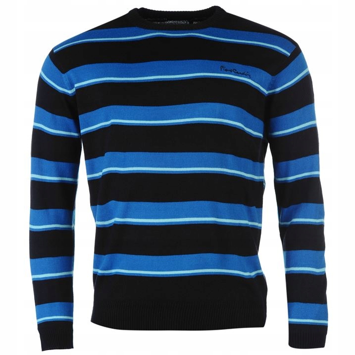 Sweter męski -BLUZA- Pierre Cardin okrągły XL pasy