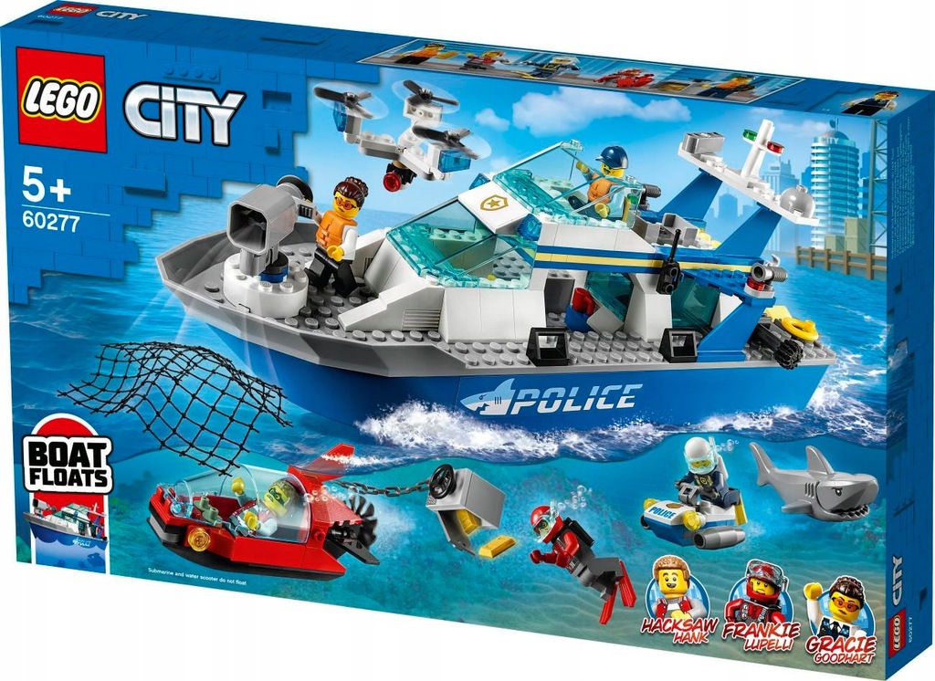 LEGO City 60277 Policyjna łódź patrolowa NOWA PL
