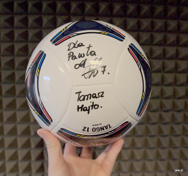 Piłka EURO2012 + autograf Tomasz Hajto