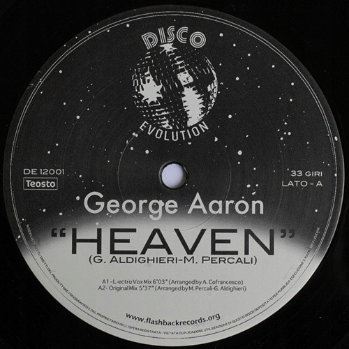 George Aaron - Heaven 12'' MAXI Italo-disco