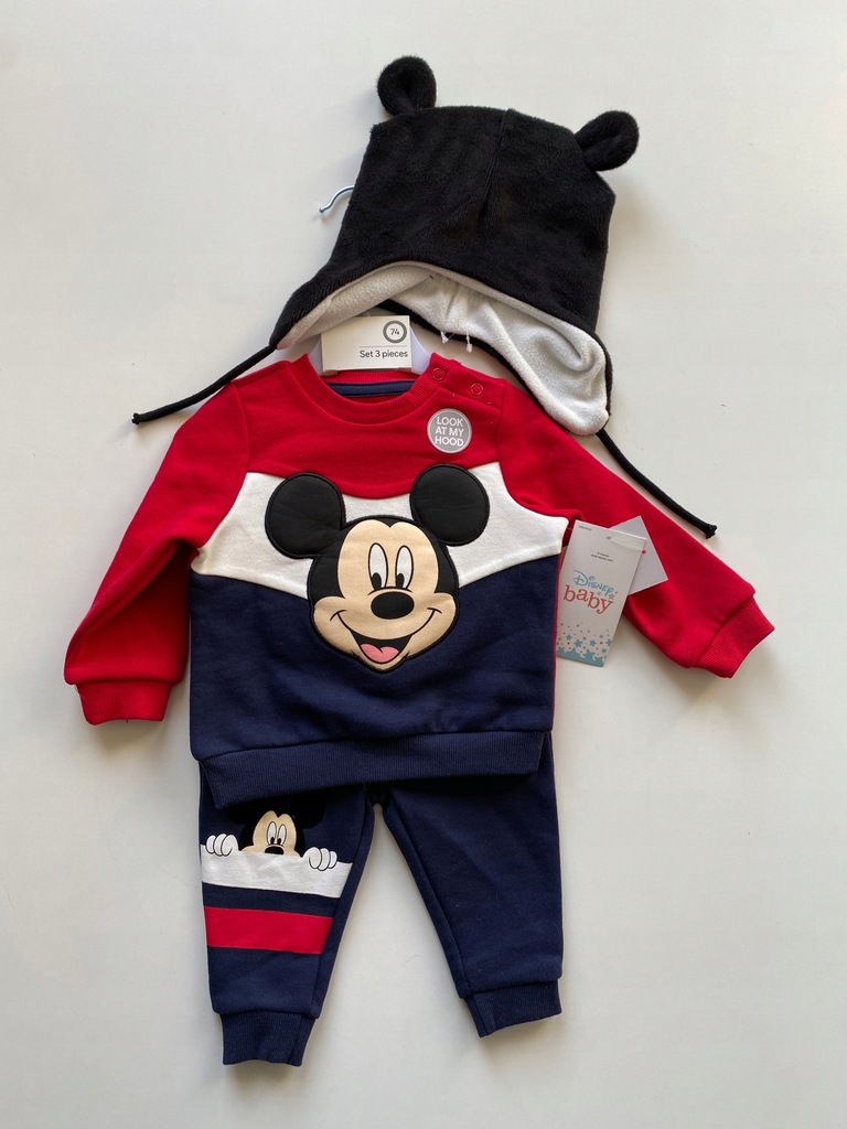 Dres C&A Myszka Mickey + czapka 74