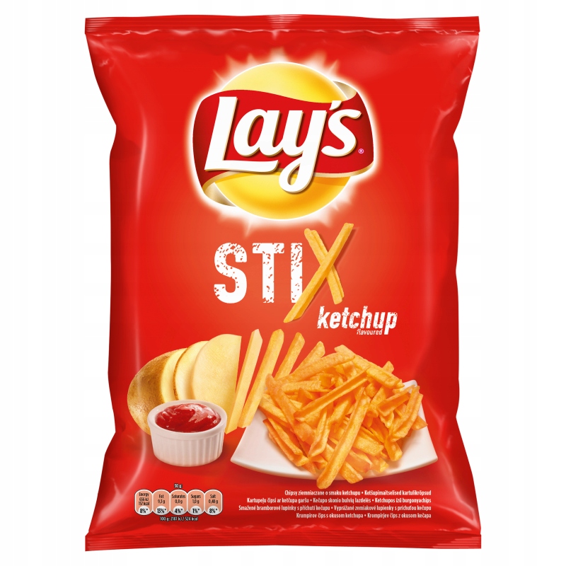 Lays Chipsy Stix Ketchupowe 140g 12467439285 oficjalne archiwum Allegro
