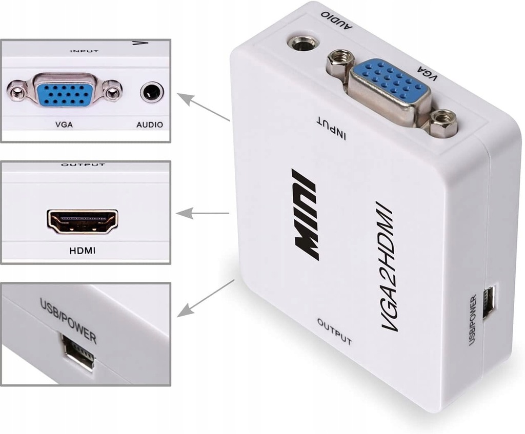 Купить Адаптер КОНВЕРТЕР сигнала изображения с VGA на HDMI: отзывы, фото, характеристики в интерне-магазине Aredi.ru