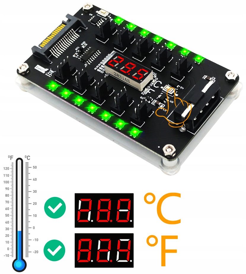 Купить Разветвитель вентилятора PWM HUB, 10x 4-контактный RGB светодиод: отзывы, фото, характеристики в интерне-магазине Aredi.ru