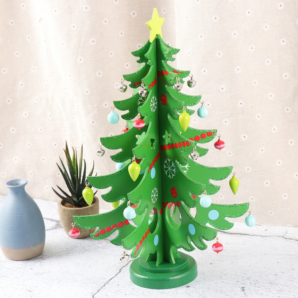 Wooden Red Christmas Tree Wooden Christmas Tree Wi