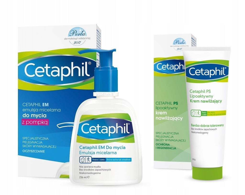 CETAPHIL emulsja EM 236ml + krem PS 100g ZESTAW