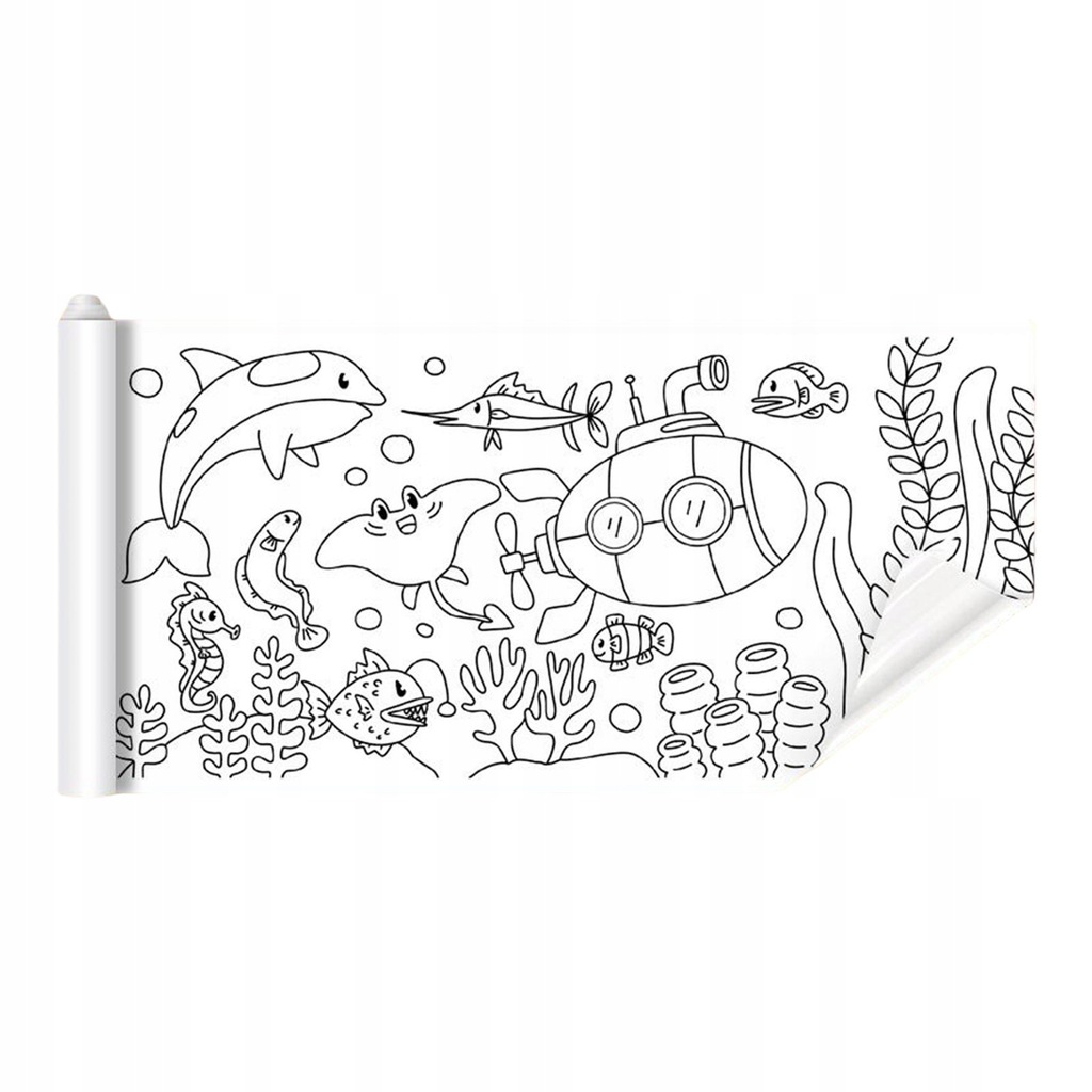 Coloring Paper Roll Children Drawing Roll Coloring