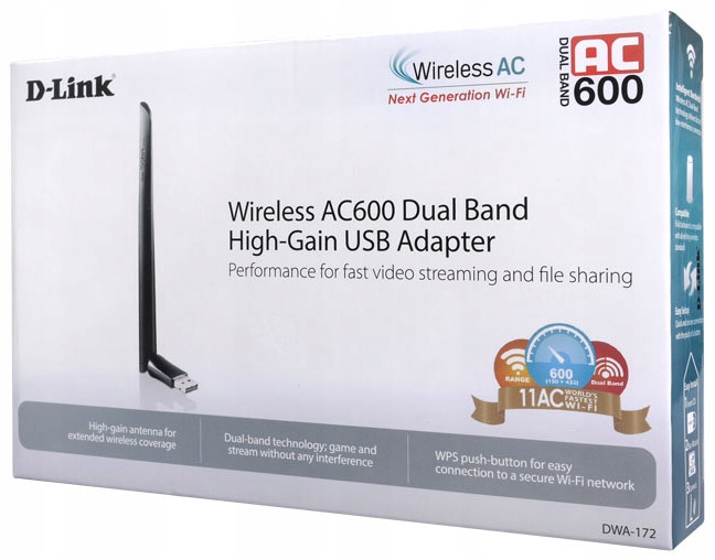 Купить D-LINK DWA-172 AC600 WPS Wi-Fi USB-сетевая карта: отзывы, фото, характеристики в интерне-магазине Aredi.ru