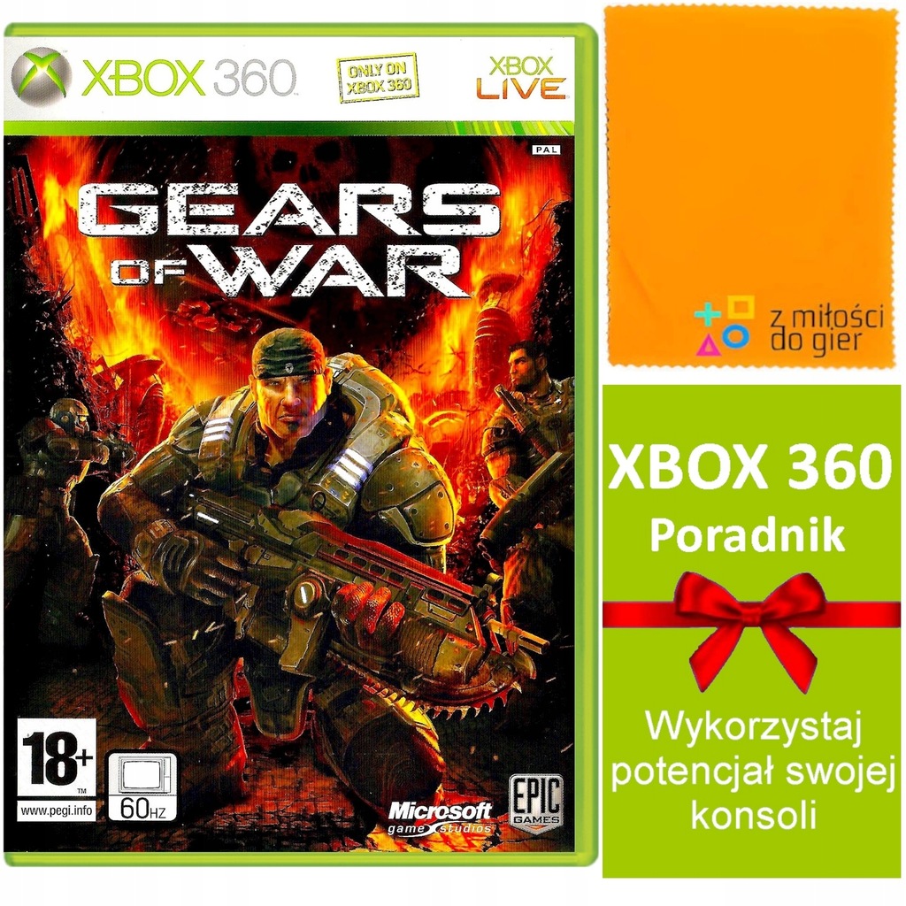 XBOX 360 GEARS OF WAR 1 I Polskie Wydanie Okładka POZNAJ POCZĄTEK WOJNY