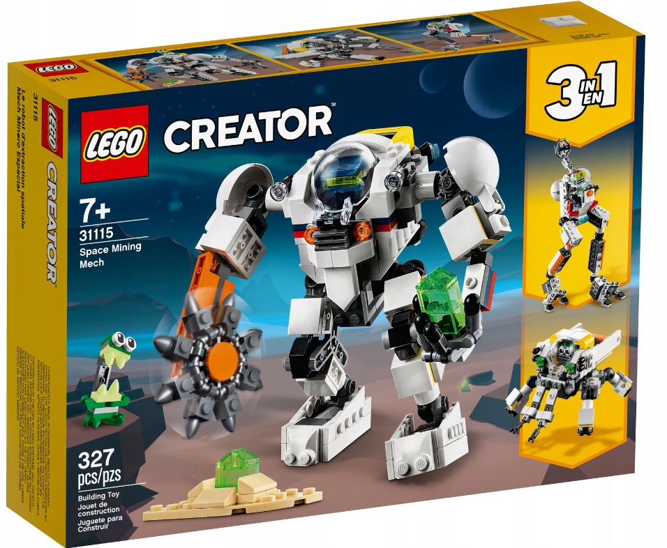 LEGO CREATOR 31115 KOSMICZNY ROBOT GÓRNICZY 3 w 1