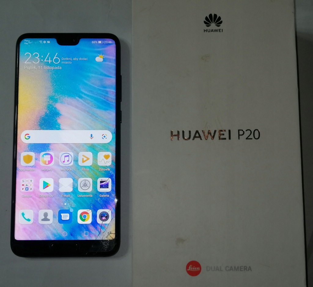 Huawei P20 EML-L29 4/64GB sprawny popękana szybka