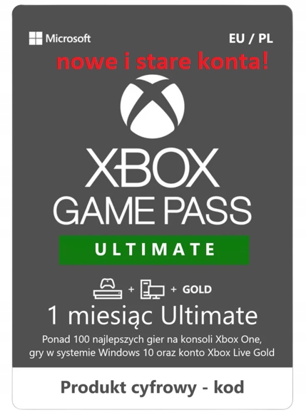 Subskrybcja Xbox Game Pass 1 miesiąc