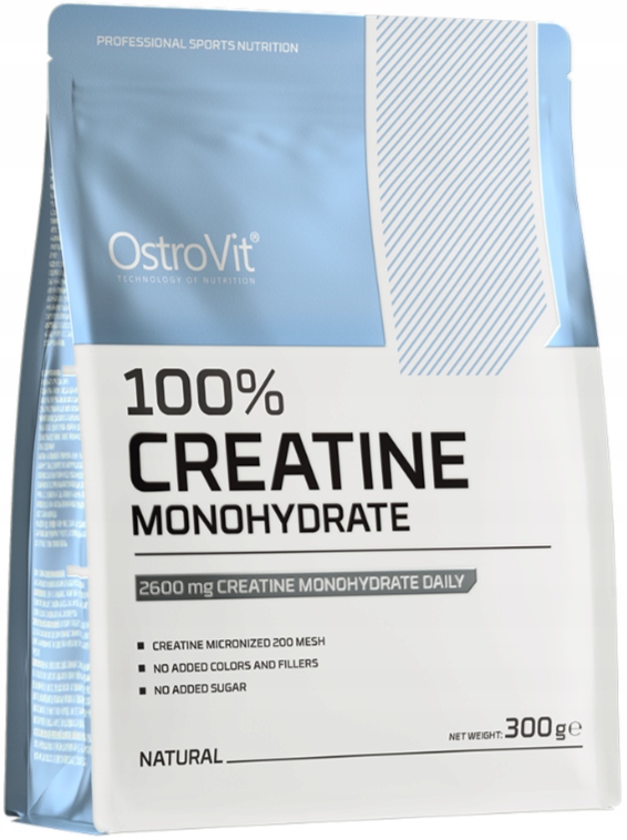 OstroVit 100% CREATINE MONOHYDRATE kreatyna czysta smak naturalny 300 g