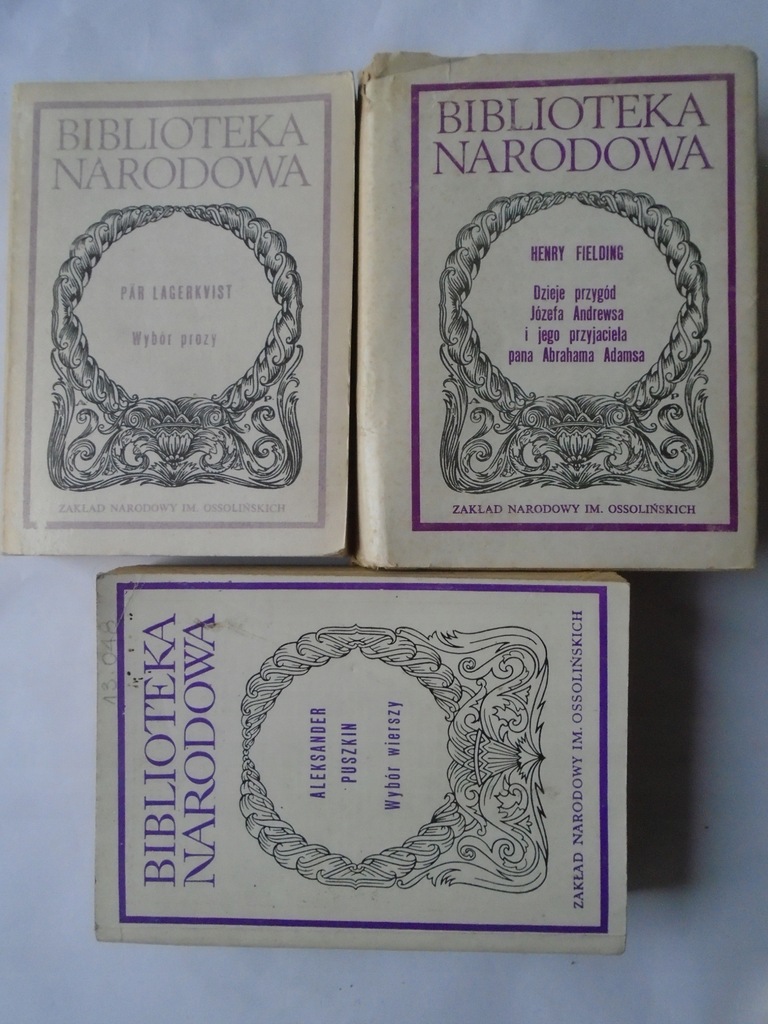 BIBLIOTEKA NARODOWA PUSZKIN WIERSZE + HEMINGWAY BIJE DZWON + SKĄPIEC 8 szt.