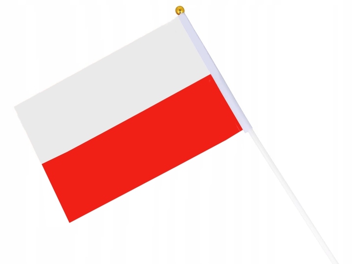 Flaga Polski Flaga plastikowa ręczna 20 sztuk