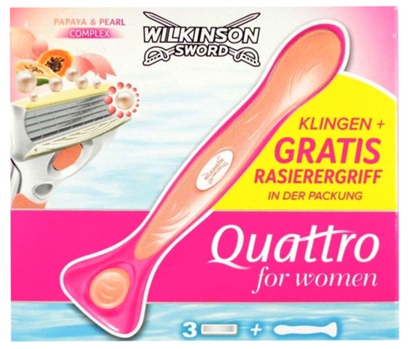 WILKINSON QUATTRO WOMAN MASZYNKA + 3 WKŁADY NOŻYKI