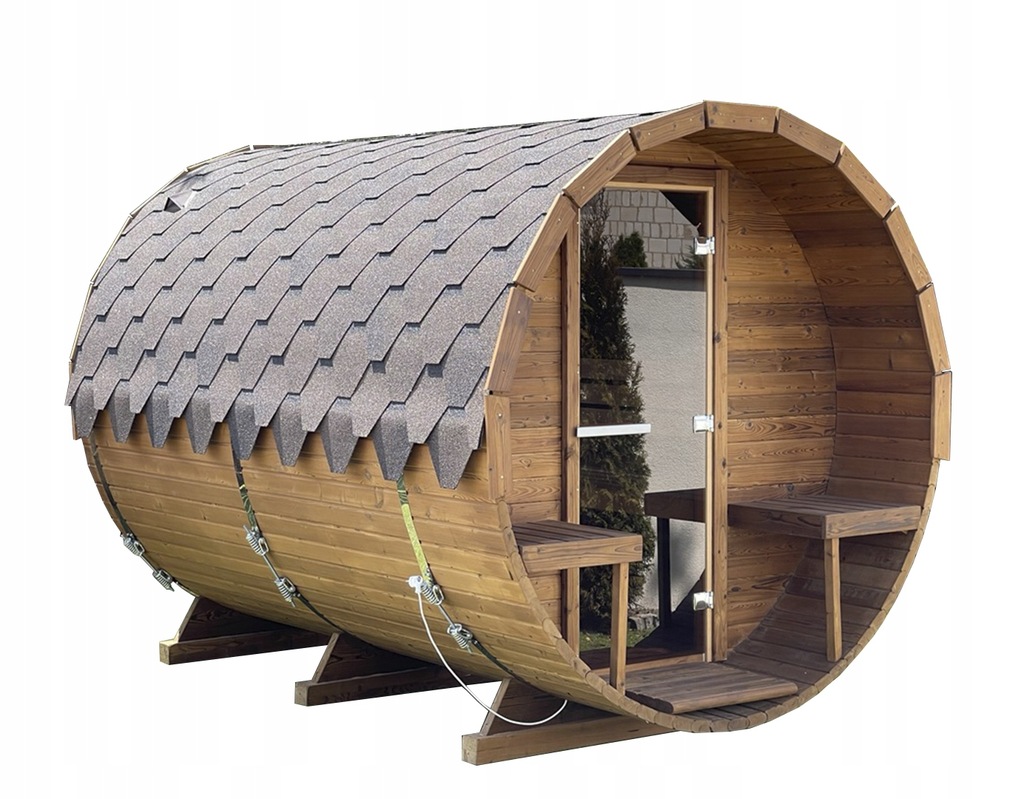 SAUNA OGRODOWA TERMO BECZKA 3m Z PIECEM
