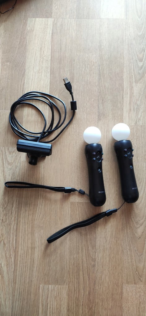 2x KONTROLER PS MOVE PS3/PS4 VR + KAMERA EYE PS3