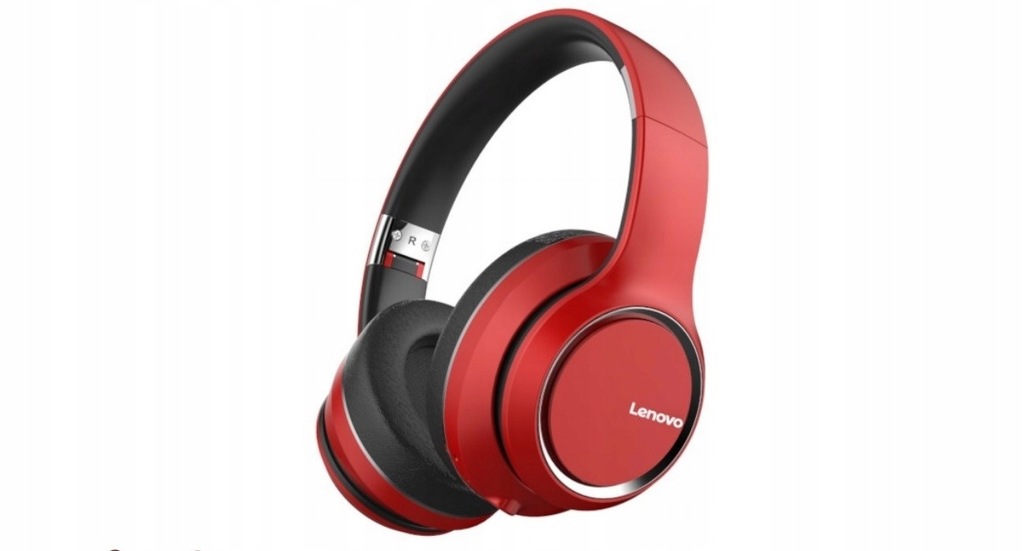 Słuchawki Lenovo HD200 (czerwone, bezprzewodowe, b