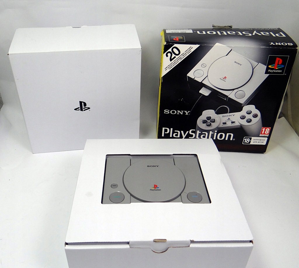 Konsola PlayStation Classic - 2x pad, 20 gier