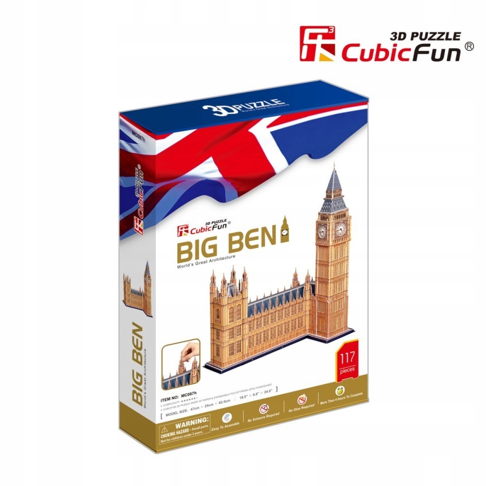 Puzzle 3D Zegar Big Ben duży zestaw