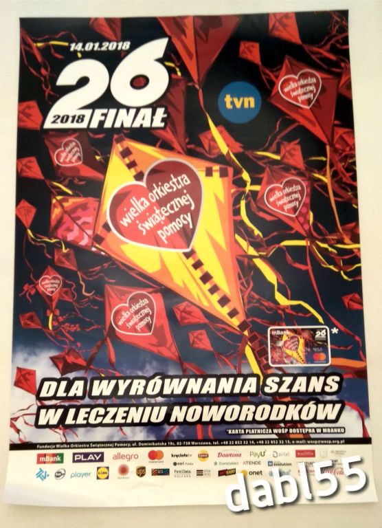 Plakat XXVI Finał WOŚP  98cmx60cm opak. w tubie(3)