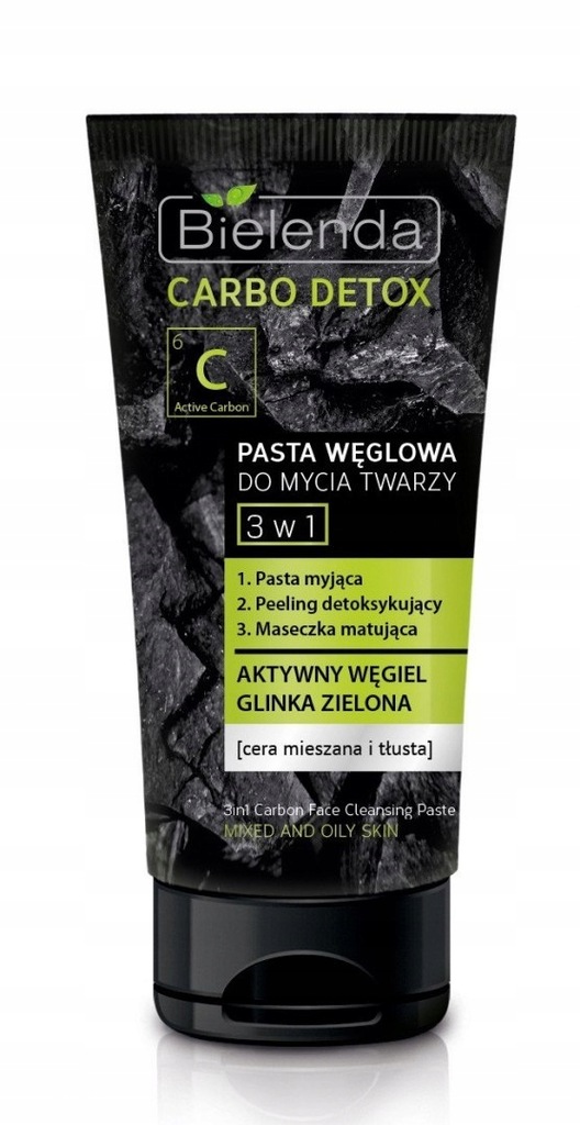 Bielenda Carbo Detox Czarny Węgiel Pasta do mycia