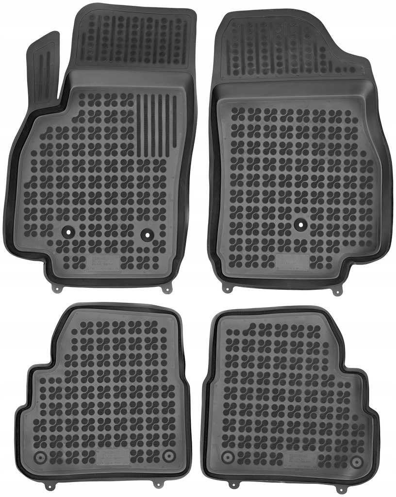 Dywaniki podłogowe (komplet, guma, 4 szt., kolor czarny) OPEL KARL