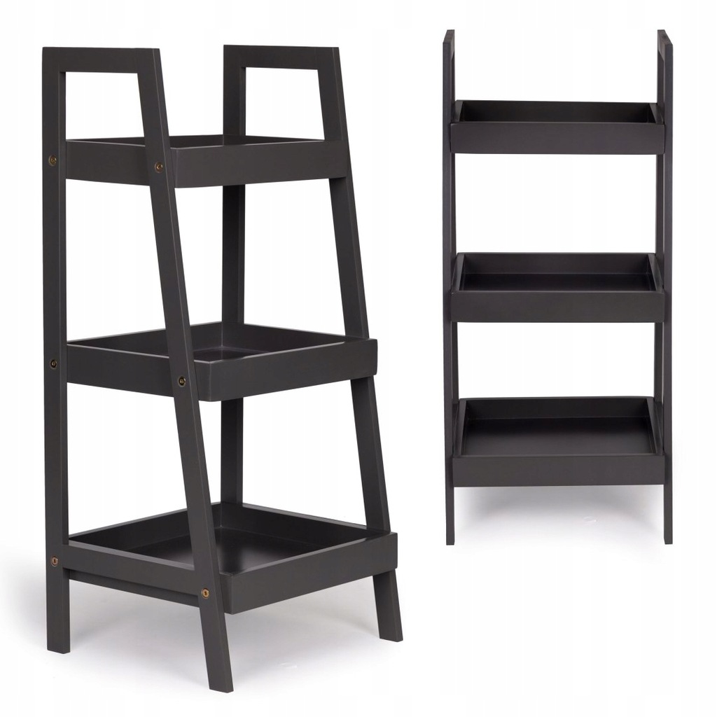 Regał szafka nocna nowoczesna drabinka łazienka salon 3 półki Szary