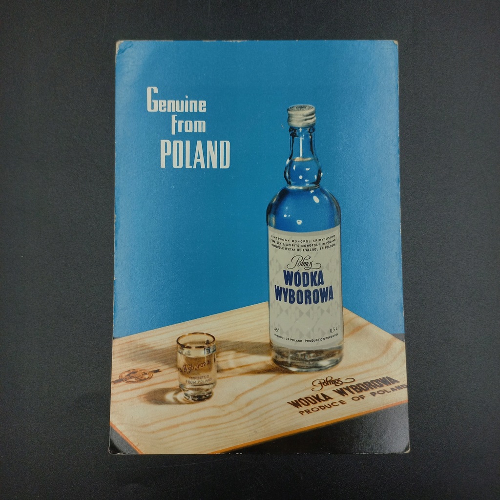 REKLAMA WÓDKA WYBOROWA POLMOS PRL