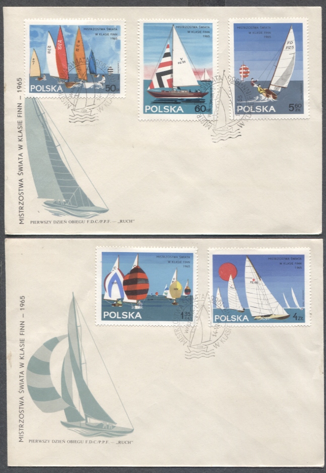 FDC, Mistrzostwa w żeglarstwie, 1965r.