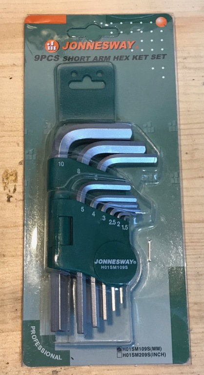Jonnesway klucze ampulowe 1,5-10mm 9el H01SM109S