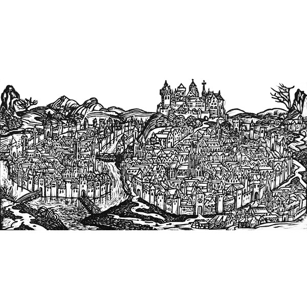 Kraków wg. H. Schedla z 1493 -  Łukasz Bogdan