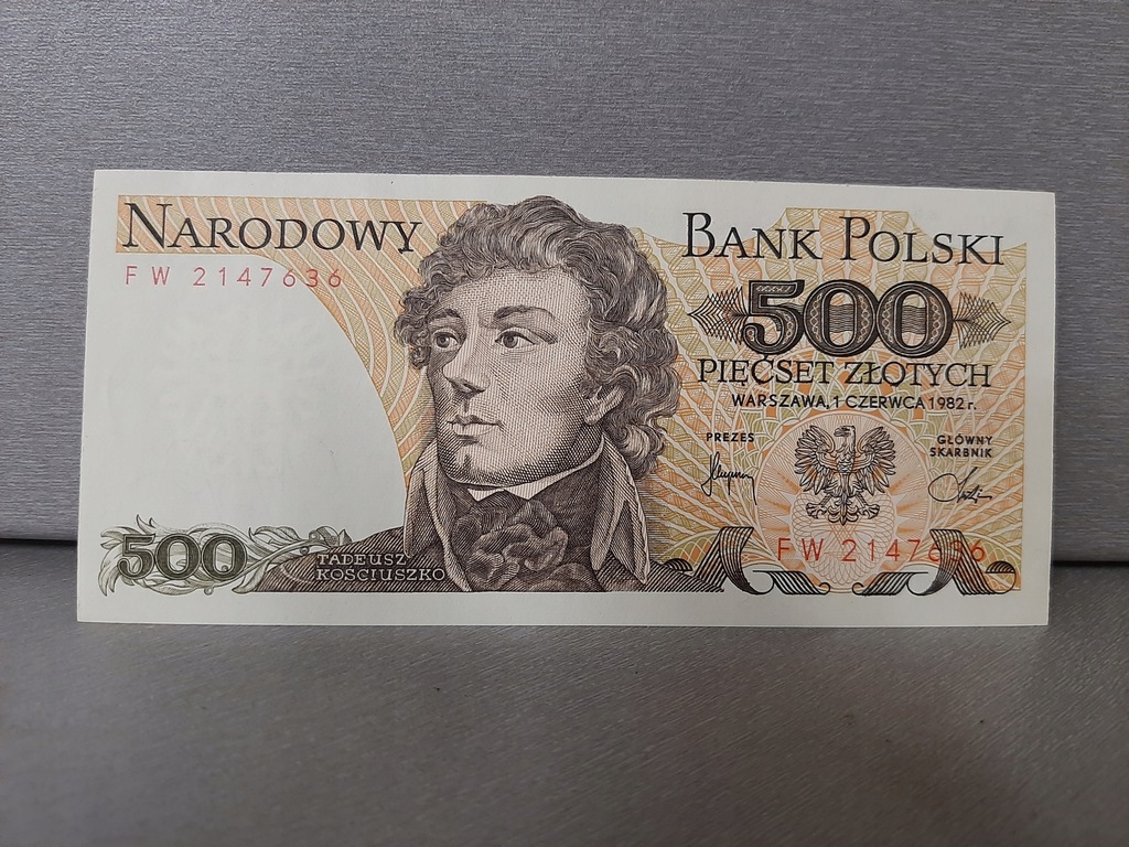 Stary banknot PRL pieniądze 500zł pięćset złotych