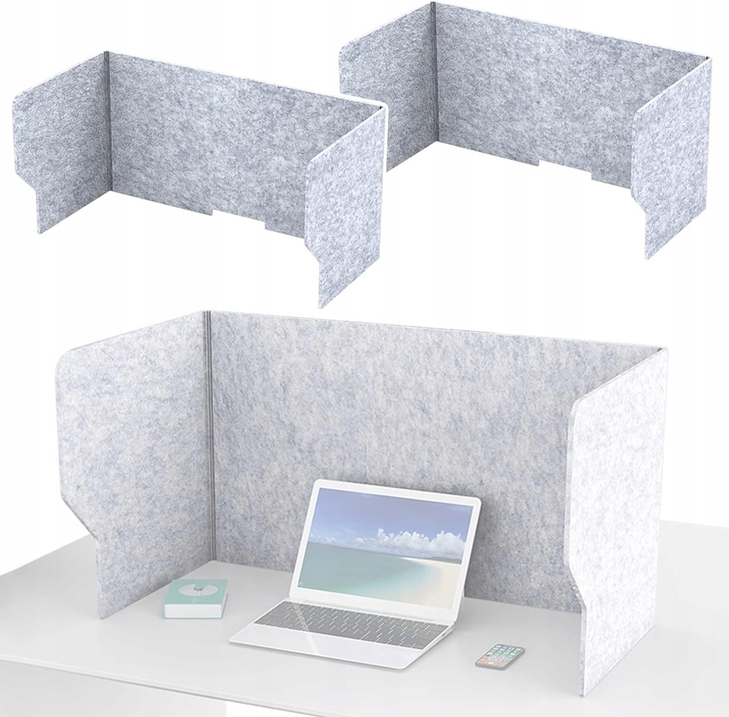 Sk?adany przeno?ny panel dzia?owy do ochrony prywatno?ci na stó?,