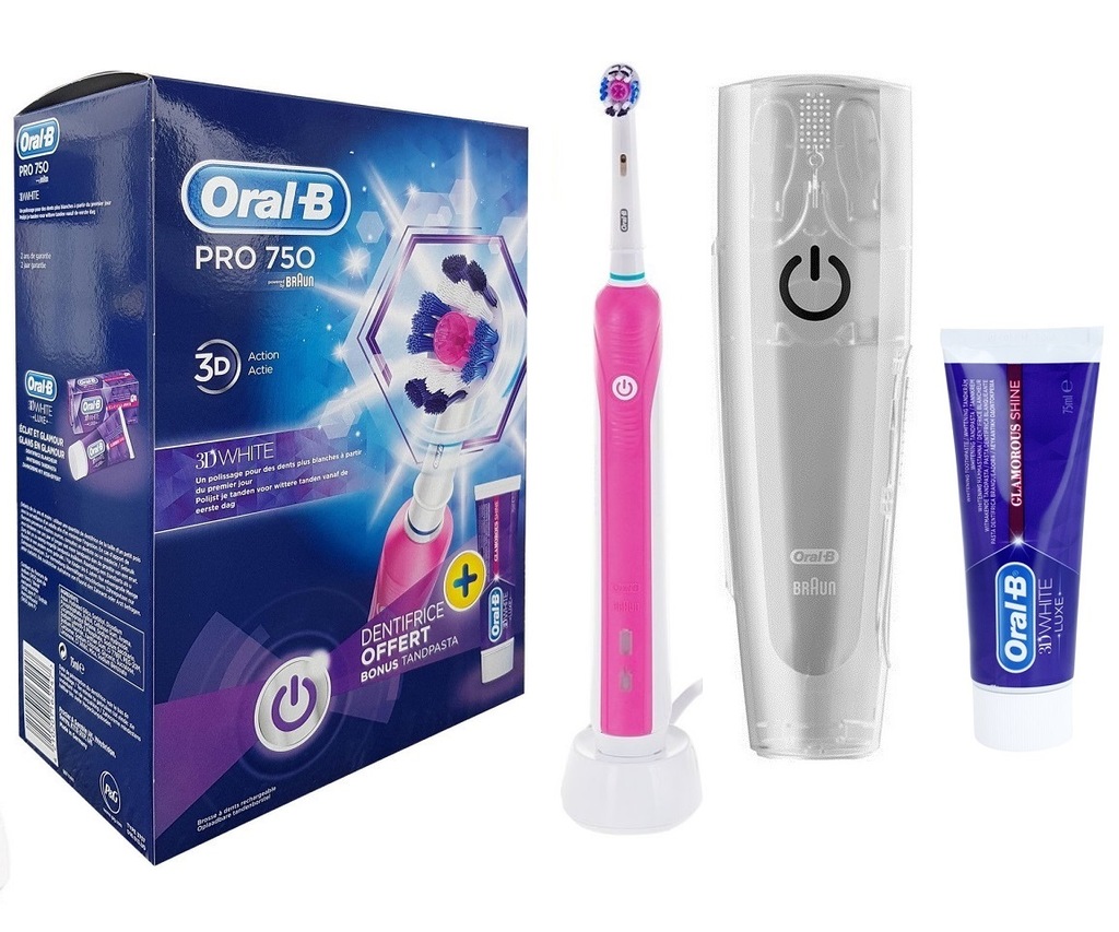 SZCZOTECZKA Oral-B BRAUN PRO 750 +PASTA+ETUI !!!!