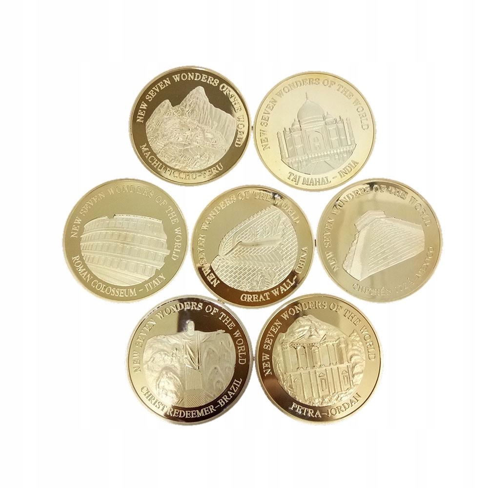 Komplet monet pamiątkowych z 7miejsc historycznych