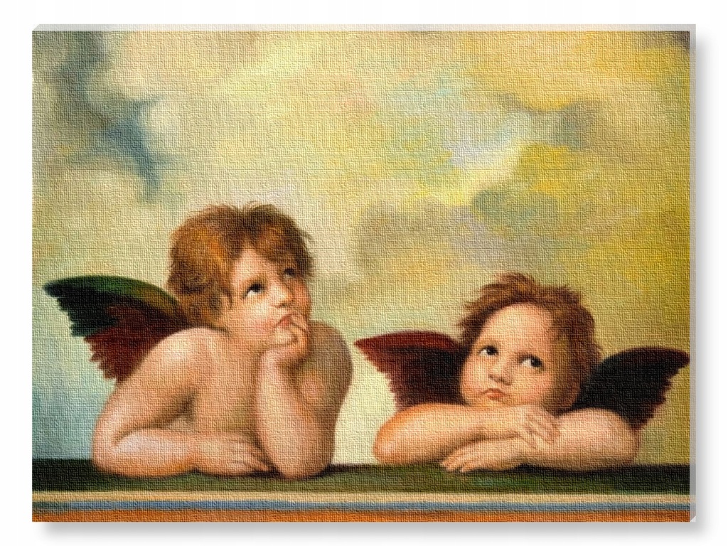 Mały obraz na płótnie dwa aniołki ANIOŁ