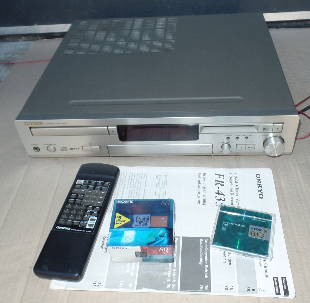 ONKYO FR-435 CD/MDコンポ 日本製 メンテ済 リモコン付き ONKYO FR-435 CD/MDコンポ 日本製 メンテ済 リモコン付き 2025年